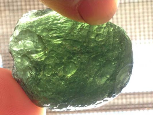 charge moldavite in sunlight